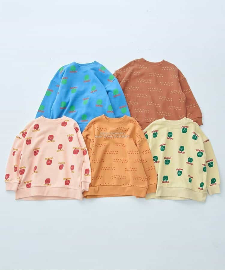 日本童裝 p.premier 全印花衛衣 80-140cm 男童款/女童款 秋季 TOPS