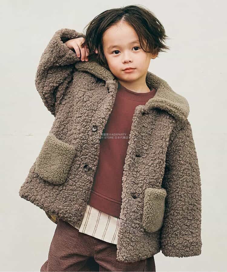 日本童裝 p.premier 泰迪毛夾棉保暖外套 80-140cm 男童款/女童款 初生嬰兒 秋季 (適合初秋、香港平均溫度、寒冷天氣)OUTERWEAR