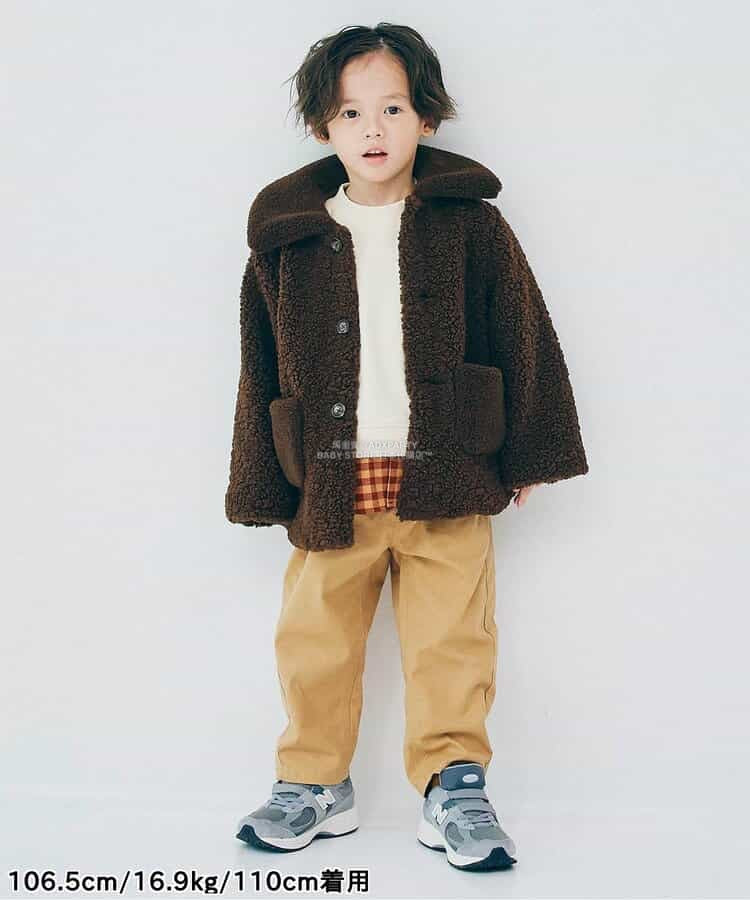 日本童裝 p.premier 泰迪毛夾棉保暖外套 80-140cm 男童款/女童款 初生嬰兒 秋季 (適合初秋、香港平均溫度、寒冷天氣)OUTERWEAR