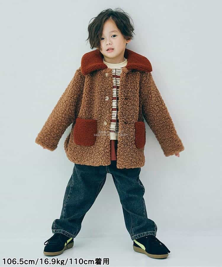 日本童裝 p.premier 泰迪毛夾棉保暖外套 80-140cm 男童款/女童款 初生嬰兒 秋季 (適合初秋、香港平均溫度、寒冷天氣)OUTERWEAR