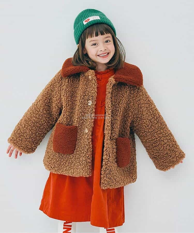 日本童裝 p.premier 泰迪毛夾棉保暖外套 80-140cm 男童款/女童款 初生嬰兒 秋季 (適合初秋、香港平均溫度、寒冷天氣)OUTERWEAR