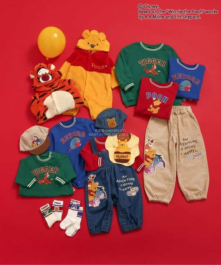 日本童裝 BREEZE x Disney 小熊維尼 休閒褲 90-120cm 男童款 冬季 PANTS