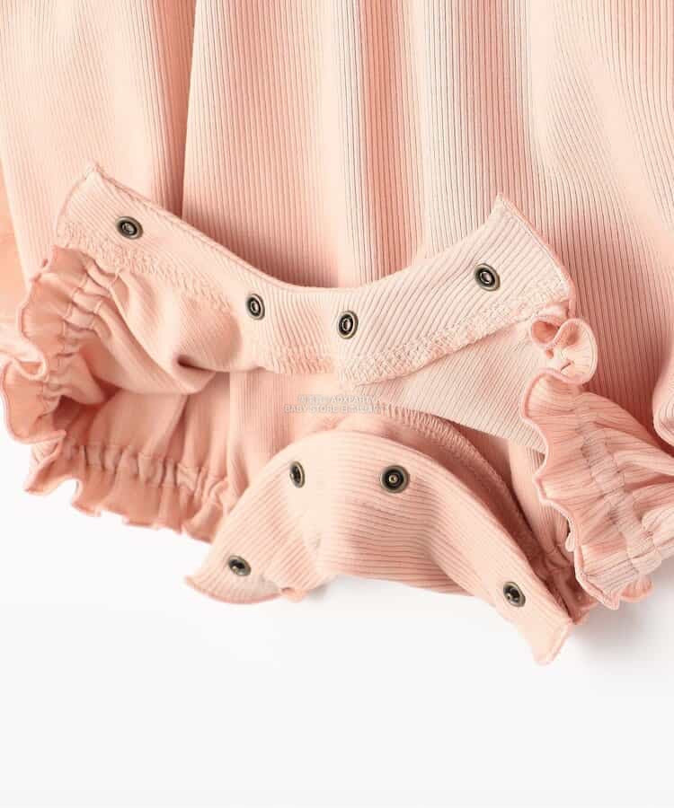 日本童裝 p.premier 圓點薄紗荷葉邊連衣 70-80cm 女童款 初生嬰兒 秋季 Jumpsuit