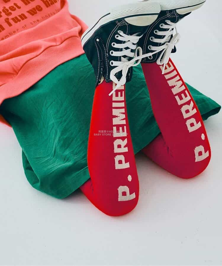 日本童裝 p.premier 字母襪褲 70-140cm 女童款 秋季 PANTS