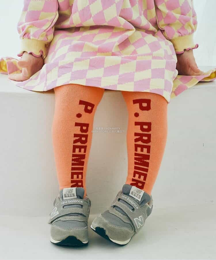 日本童裝 p.premier 字母襪褲 70-140cm 女童款 秋季 PANTS