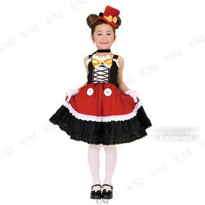 日本直送 Disney 哥特式風格米奇 100-120/140-160cm 女童款 萬聖節 Cosplay服裝 Halloween攪鬼特輯 AAA