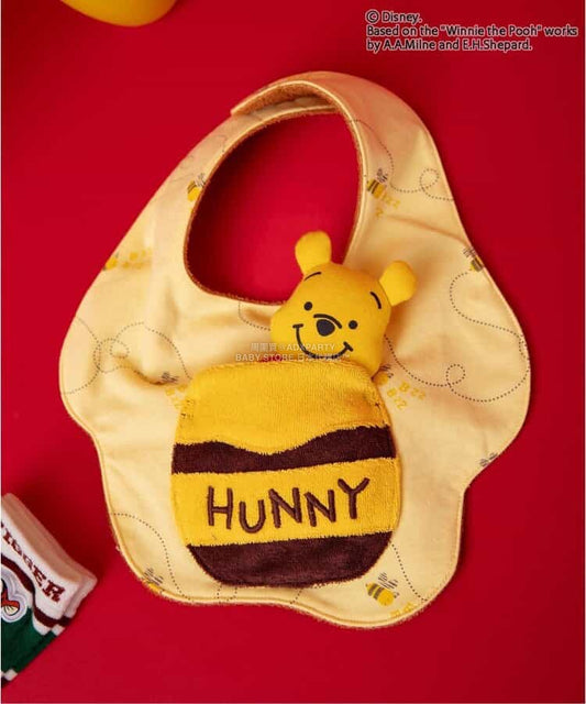 日本直送 BR#22EE x Disney 小熊維尼 口水巾連公仔 日常用品
