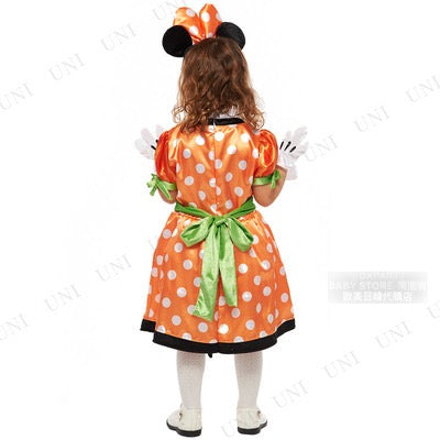 日本直送 Disney 南瓜米妮 80-140cm 女童款 萬聖節 Cosplay服裝 Halloween攪鬼特輯 AAA