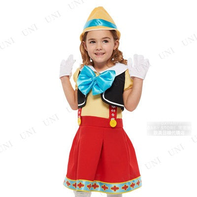 日本直送 Disney Pinocchio 80-120cm 女童款 萬聖節 Cosplay服裝 Halloween攪鬼特輯
