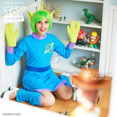 日本直送 Disney Toy Story Alien Free Size 大人款 萬聖節 Cosplay服裝 Halloween攪鬼特輯 AAA