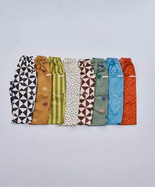 日本童裝 p.premier 印花斜紋休閒長褲 80-140cm 男童款/女童款 秋季 PANTS