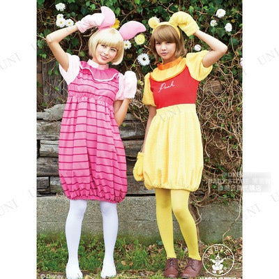 日本直送 Disney Winnie the Pooh Piglet Free Size 大人款 萬聖節 Cosplay服裝 Halloween攪鬼特輯 AAA