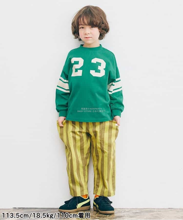 日本童裝 p.premier 印花斜紋休閒長褲 80-140cm 男童款/女童款 秋季 PANTS
