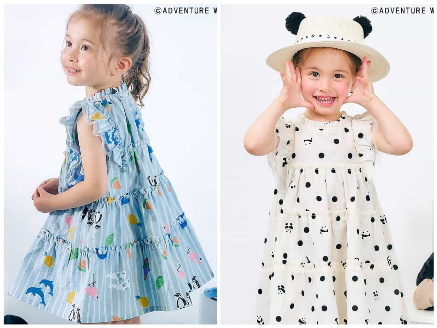 Japanese children's clothing apres les cours x Adventure World lace vest dress 80-130cm girls summer dresses
