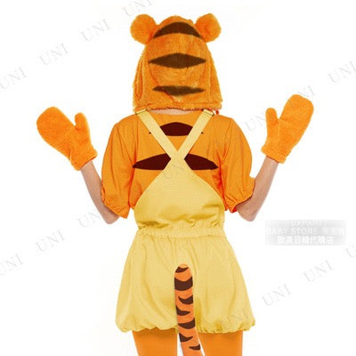 日本直送 Disney Winnie the Pooh Tigger Free Size 大人款 萬聖節 Cosplay服裝 Halloween攪鬼特輯 AAA