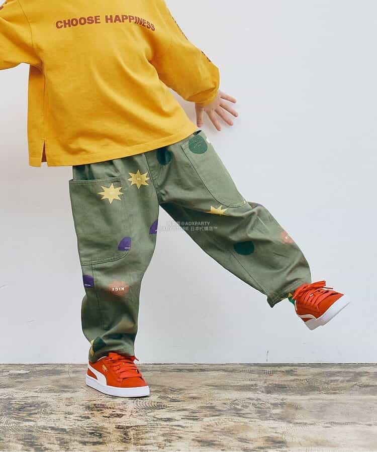 日本童裝 p.premier 印花斜紋休閒長褲 80-140cm 男童款/女童款 秋季 PANTS