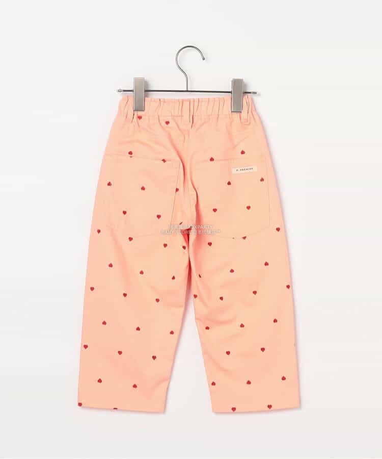 日本童裝 p.premier 心型刺繡直筒牛仔褲 80-140cm 男童款/女童款 秋季 PANTS