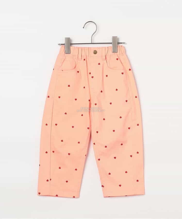 日本童裝 p.premier 心型刺繡直筒牛仔褲 80-140cm 男童款/女童款 秋季 PANTS