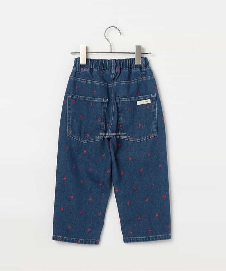 日本童裝 p.premier 心型刺繡直筒牛仔褲 80-140cm 男童款/女童款 秋季 PANTS
