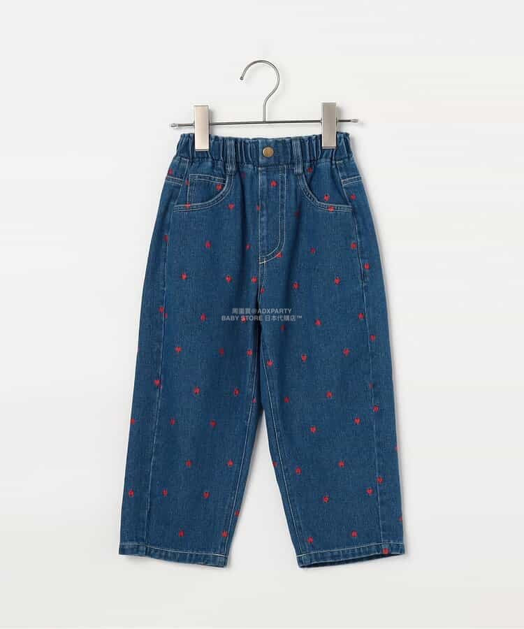日本童裝 p.premier 心型刺繡直筒牛仔褲 80-140cm 男童款/女童款 秋季 PANTS