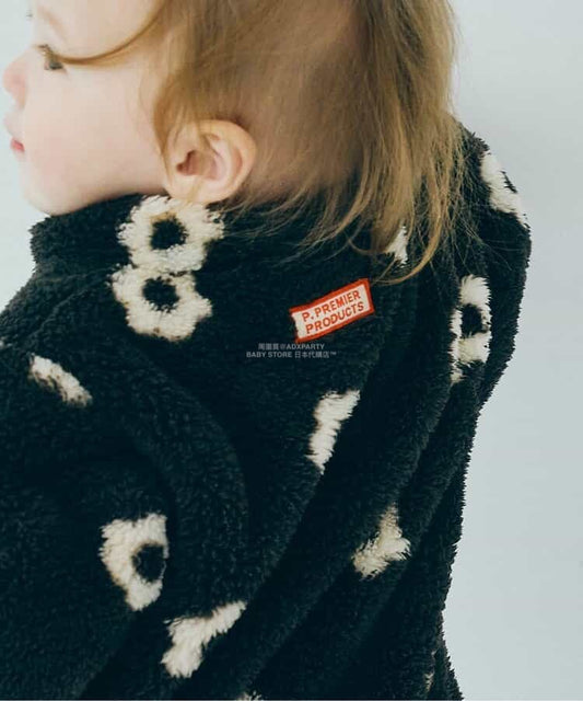 日本童裝 p.premier 毛毛絨毛連衣 70-80cm 男童款/女童款 初生嬰兒 秋季 Jumpsuit