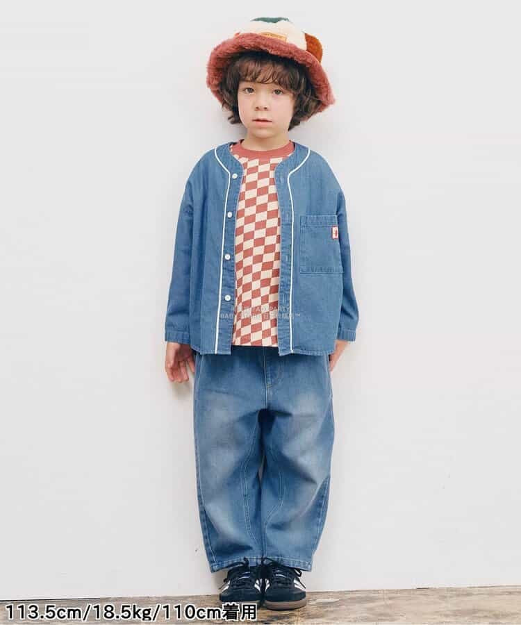 日本童裝 p.premier 標誌字母襯衫 80-140cm 男童款/女童款 秋季 TOPS 聖誕紅/新年紅