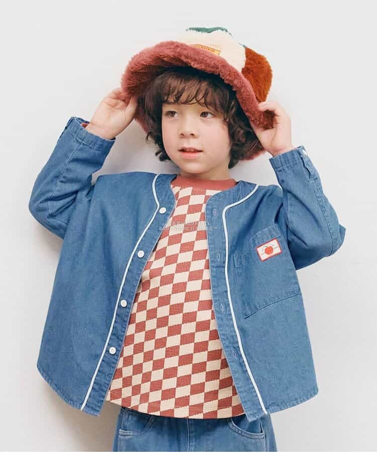 日本童裝 p.premier 標誌字母襯衫 80-140cm 男童款/女童款 秋季 TOPS 聖誕紅/新年紅
