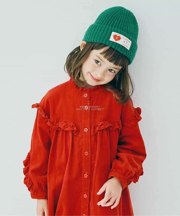 日本童裝 p.premier 荷葉邊襯衫連身裙 80-140cm 女童款 秋季 DRESSES