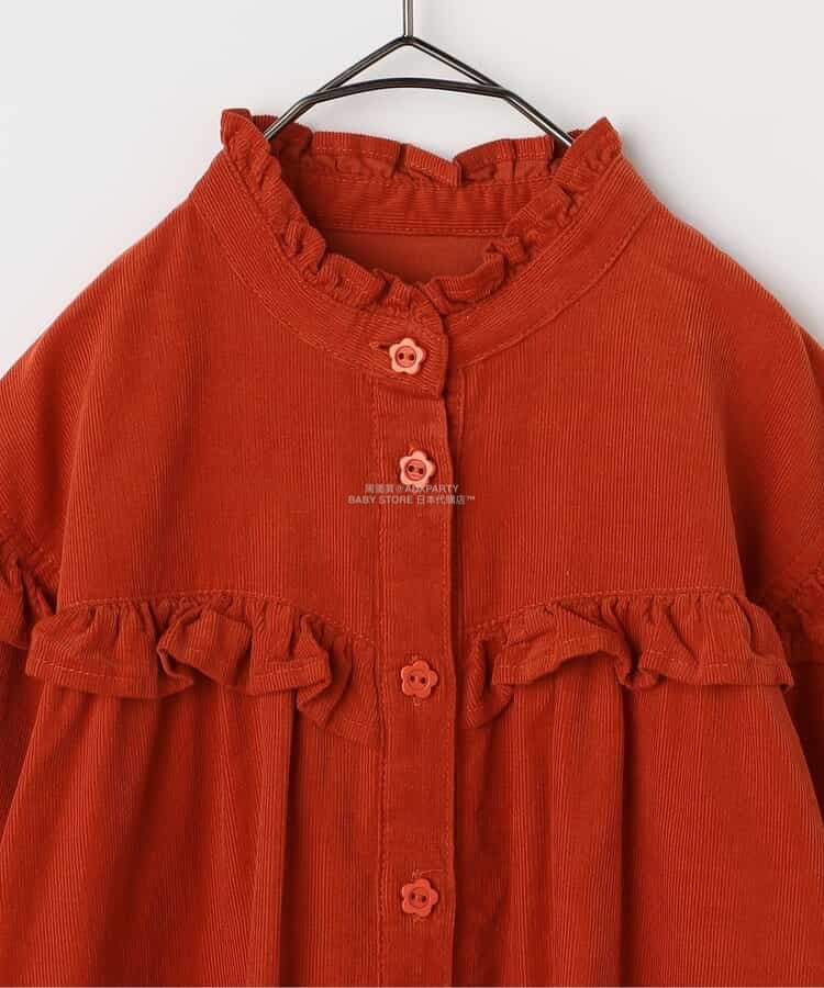日本童裝 p.premier 荷葉邊襯衫連身裙 80-140cm 女童款 秋季 DRESSES