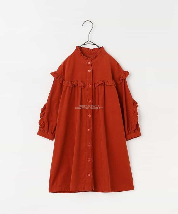 日本童裝 p.premier 荷葉邊襯衫連身裙 80-140cm 女童款 秋季 DRESSES