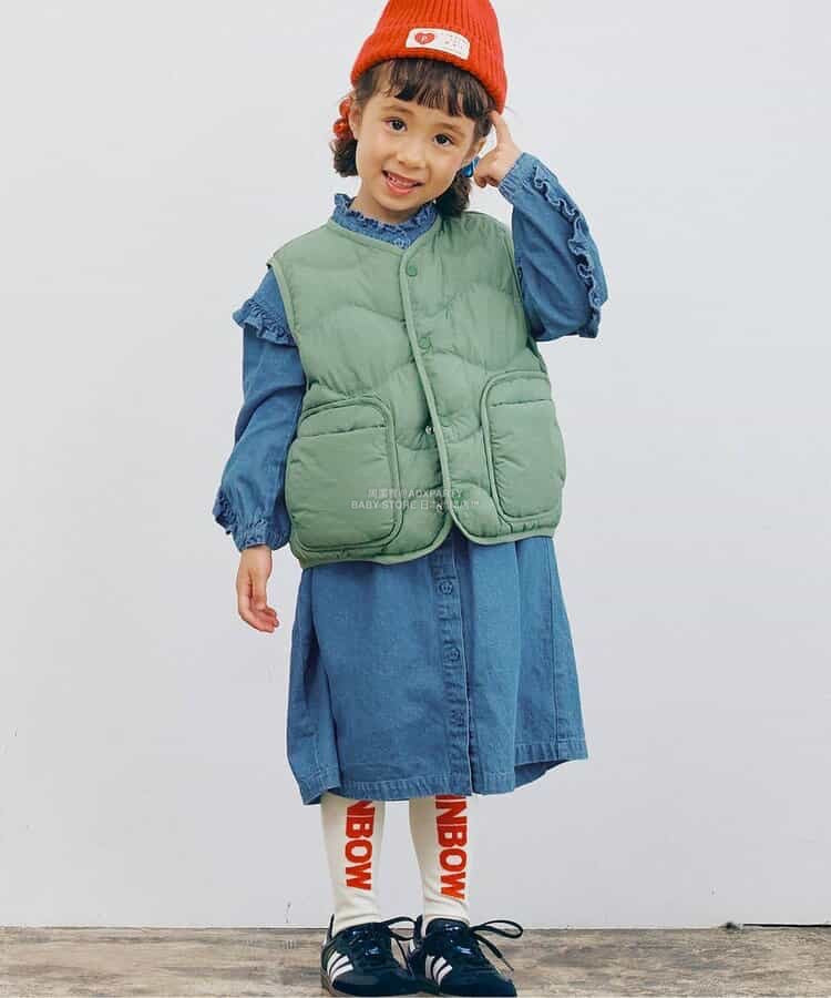 日本童裝 p.premier 荷葉邊襯衫連身裙 80-140cm 女童款 秋季 DRESSES