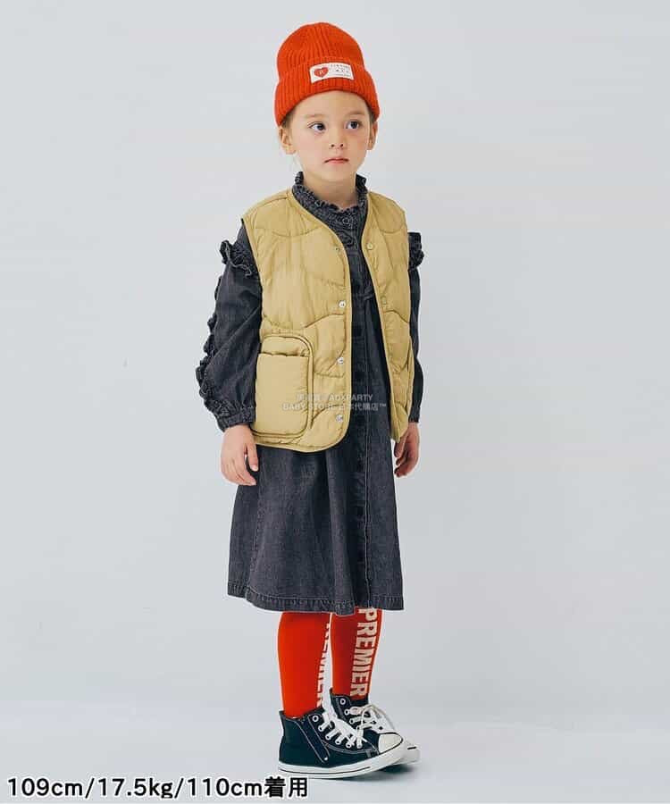 日本童裝 p.premier 荷葉邊襯衫連身裙 80-140cm 女童款 秋季 DRESSES