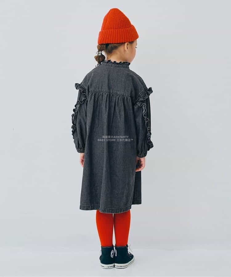 日本童裝 p.premier 荷葉邊襯衫連身裙 80-140cm 女童款 秋季 DRESSES