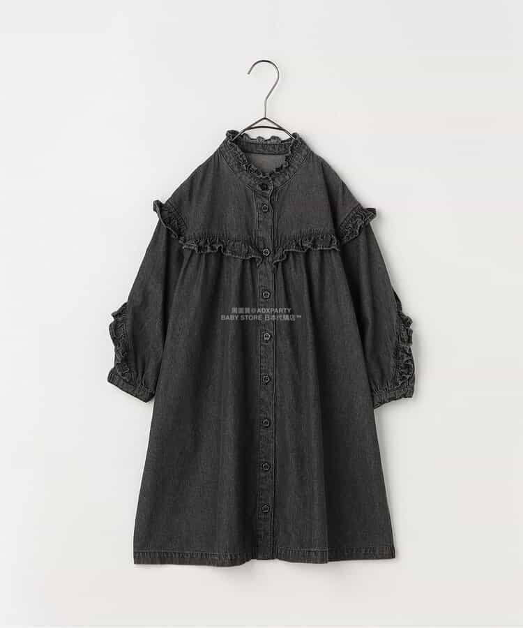 日本童裝 p.premier 荷葉邊襯衫連身裙 80-140cm 女童款 秋季 DRESSES