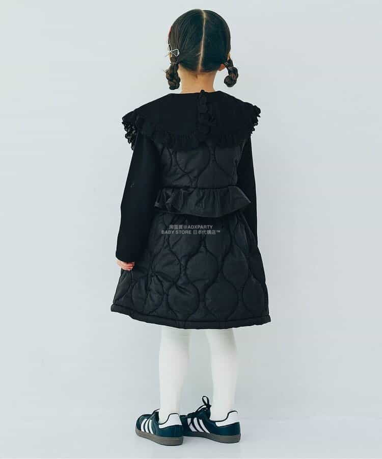 日本童裝 p.premier 絎縫夾棉吊帶半裙兩件套裝 80-140cm 女童款 秋季 TOPS SKIRTS