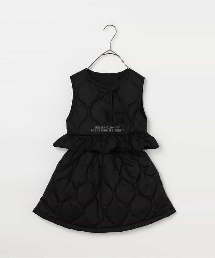 日本童裝 p.premier 絎縫夾棉吊帶半裙兩件套裝 80-140cm 女童款 秋季 TOPS SKIRTS