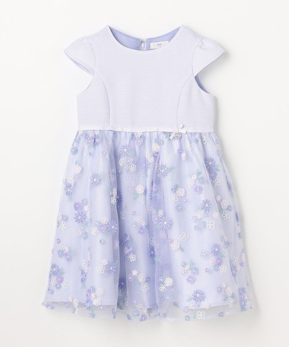 日本童裝 aF#a325 刺繡花卉短袖連身裙 110-130cm 女童款 冬季 DRESSES 面試/宴會/表演