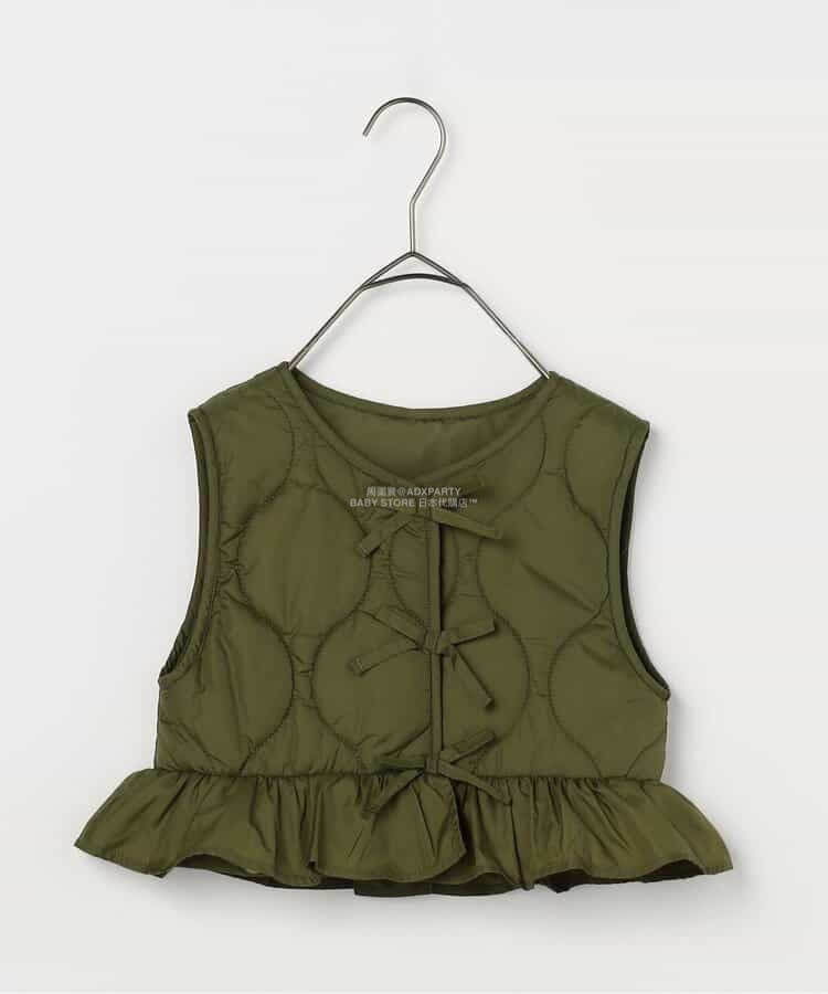 日本童裝 p.premier 絎縫夾棉吊帶半裙兩件套裝 80-140cm 女童款 秋季 TOPS SKIRTS