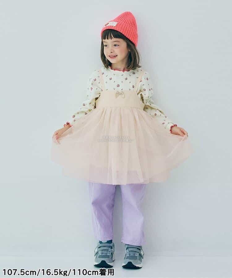 日本童裝 p.premier 吊帶網紗上衣 80-140cm 女童款 秋季 TOPS