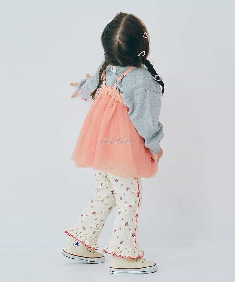 日本童裝 p.premier 吊帶網紗上衣 80-140cm 女童款 秋季 TOPS