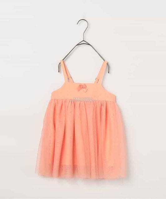 日本童裝 p.premier 吊帶網紗上衣 80-140cm 女童款 秋季 TOPS