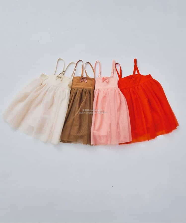 日本童裝 p.premier 吊帶網紗上衣 80-140cm 女童款 秋季 TOPS