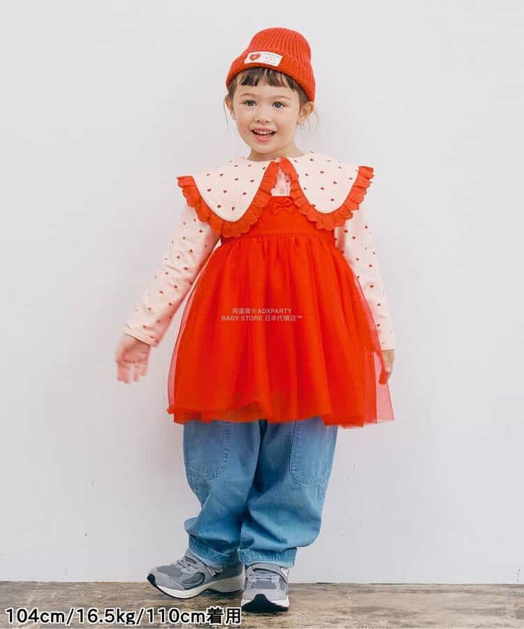 日本童裝 p.premier 吊帶網紗上衣 80-140cm 女童款 秋季 TOPS