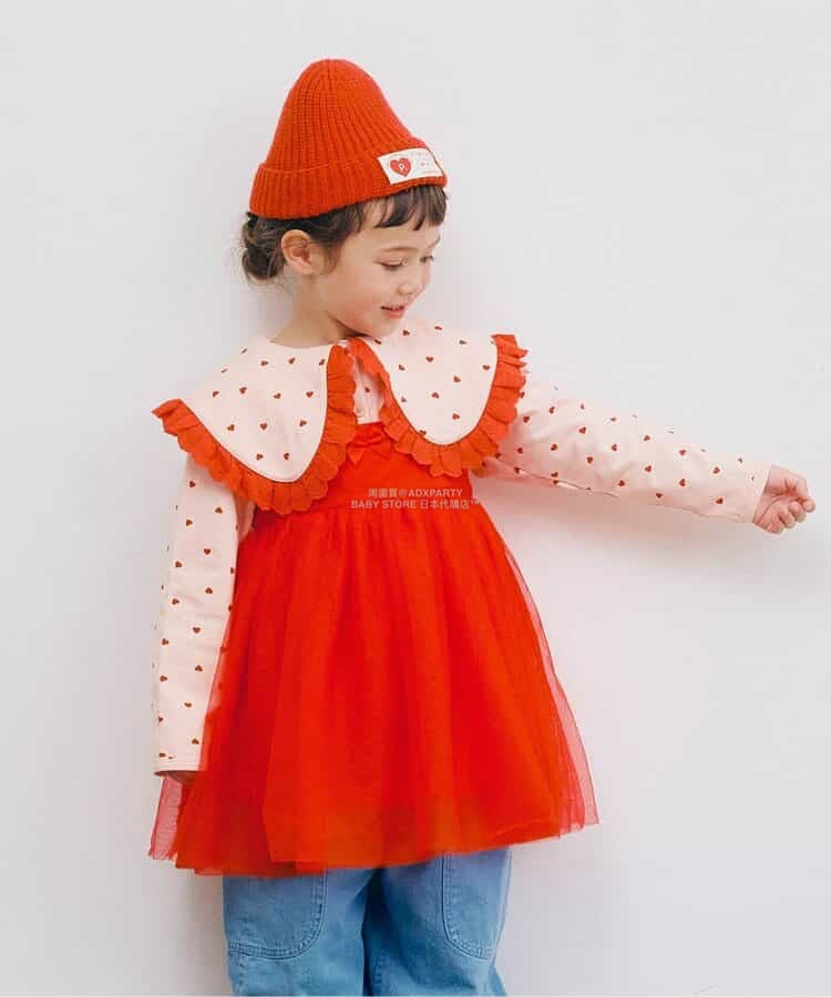 日本童裝 p.premier 吊帶網紗上衣 80-140cm 女童款 秋季 TOPS
