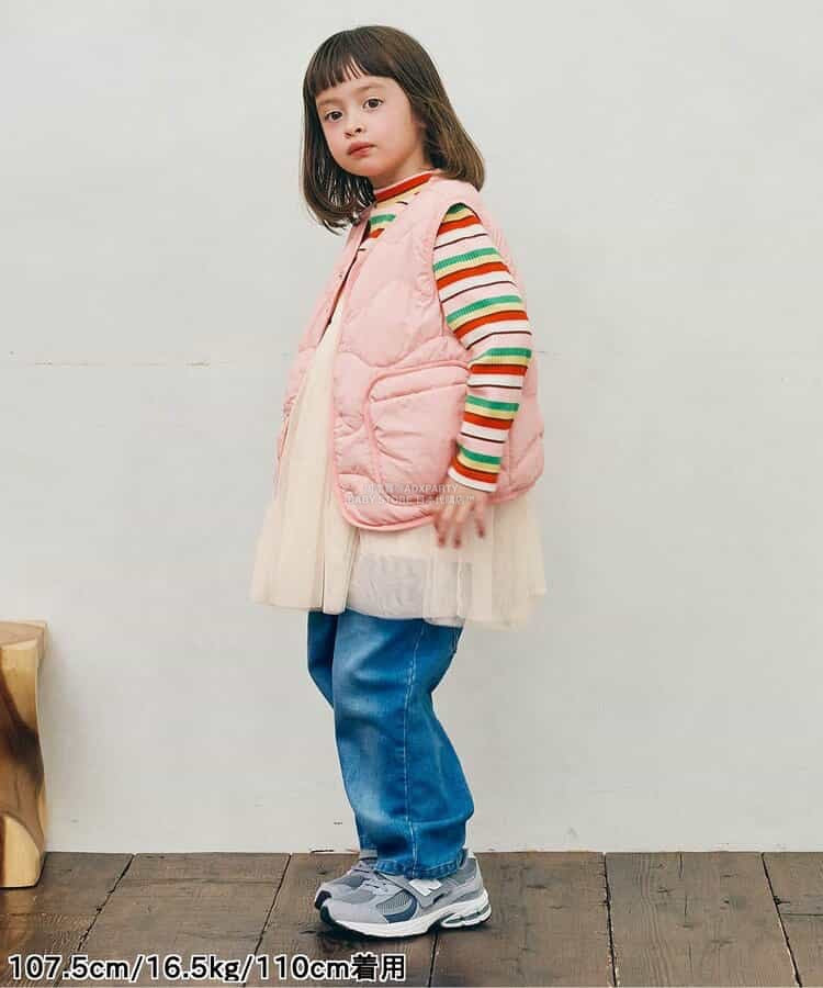 日本童裝 p.premier 吊帶網紗上衣 80-140cm 女童款 秋季 TOPS