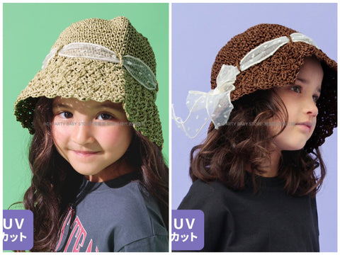 日本直送 BR#22EE 防UV 草帽 50-54cm 初生嬰兒 帽系列