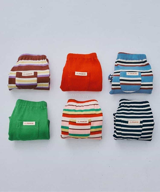 日本童裝 p.premier 羅紋緊身褲 80-130cm 男童款/女童款 秋季 PANTS 聖誕紅/新年紅