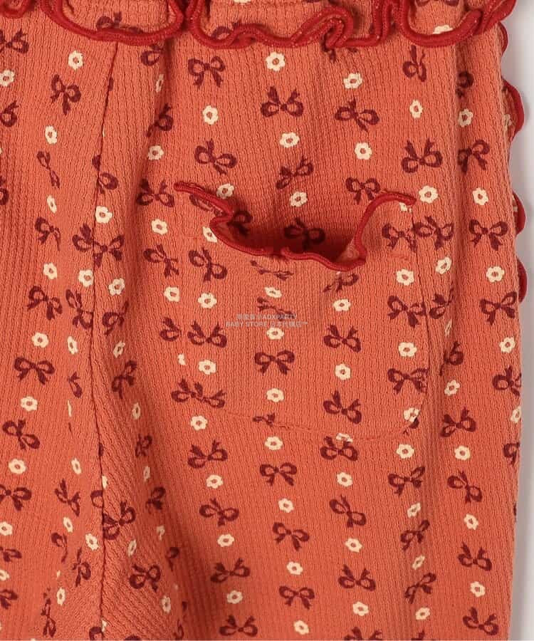 日本童裝 p.premier 印花彈力華夫格喇叭褲 80-140cm 女童款 秋季 PANTS