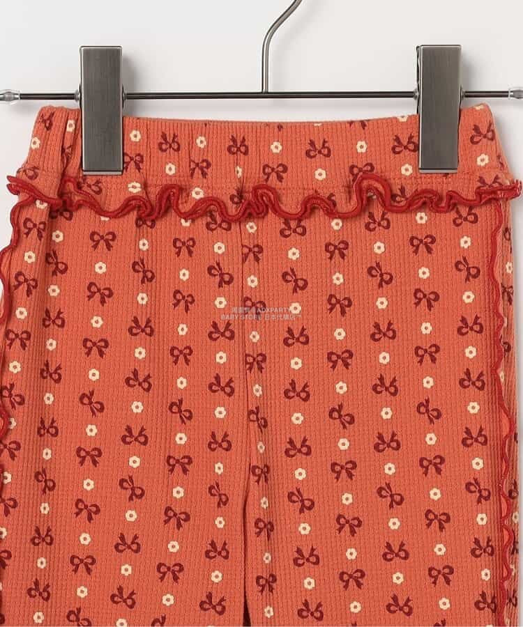 日本童裝 p.premier 印花彈力華夫格喇叭褲 80-140cm 女童款 秋季 PANTS