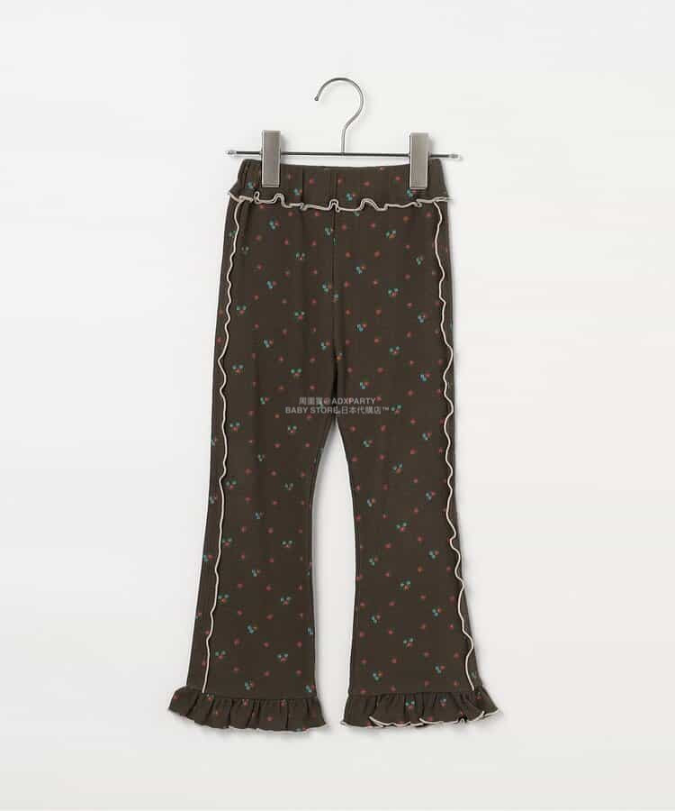 日本童裝 p.premier 印花彈力華夫格喇叭褲 80-140cm 女童款 秋季 PANTS